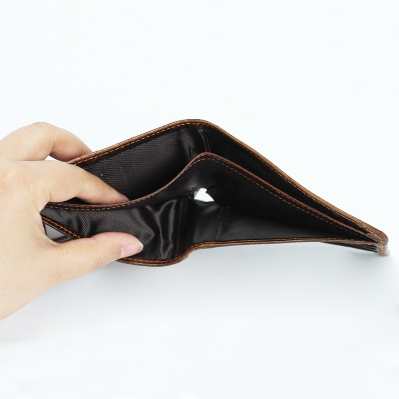 Oil Wax Dragon Front Pocket Bifold Handcrafted Genuine Leather Wallet
