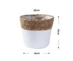 Handicraft Natural Seagrass Storage Basket With Handle ECO Friendly Kids Toy