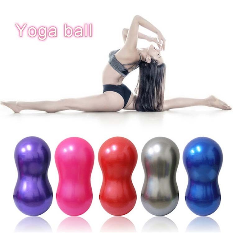 PVC Anti Burst Inflate Exercise Ball , Peanut Yoga Ball Elastic 90*45cm