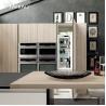 Buy cheap Minimalist Cabinet Designs Natural Wood Grain Stainless Steel Metal Modern Kitchen Cupboard Cabinet from wholesalers