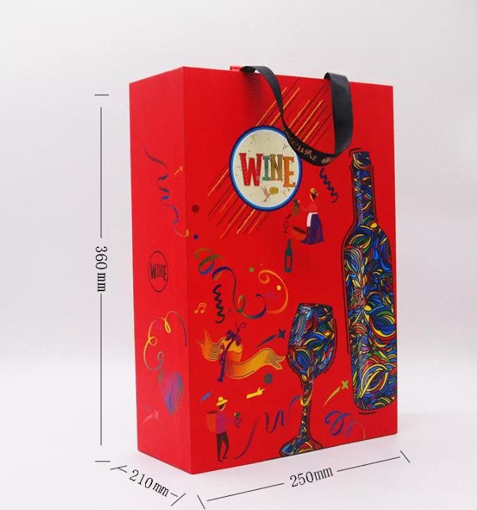 Two Wine Bottle Packaging Handmade Cardboard Wine Box