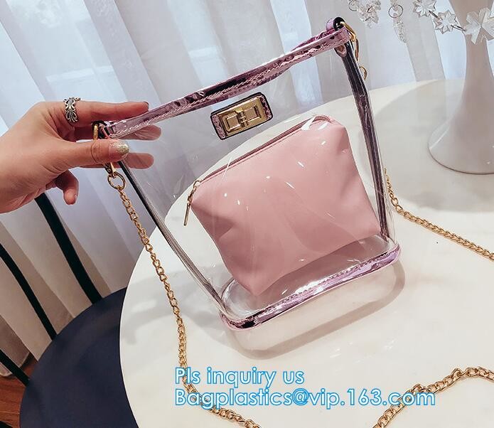 Waterproof Promotional Clear Tote Pvc Handle Shopping Bag, PVC Mat Waterproof Reusable Tote Shopping Bags, Summer Soft P