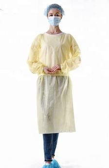 Buy cheap Lightweight Disposable PPE Gowns Yellow Coveralls Clothing 35gsm - 60gsm from wholesalers