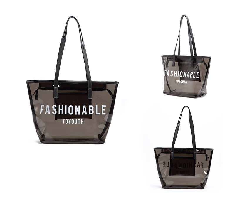 Large Transparent PVC Shoulder Handbag For Women Travel
