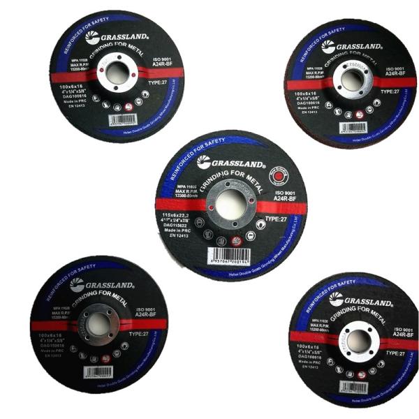 Buy cheap 115mm X 6.4mm X 22.23mm Resin Bonded Grit 24 Abrasive Grinder Discs For Metal Fab from wholesalers