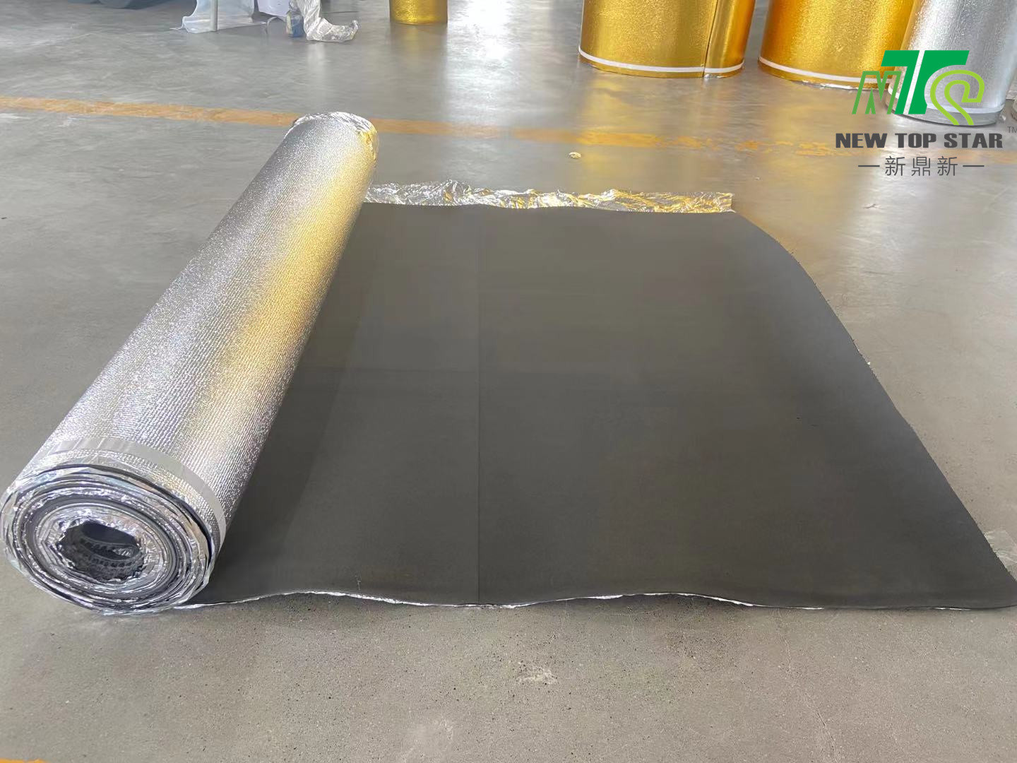 100 sq.ft. Rubber Acoustic Floor Underlayment 3mm With Silver Film