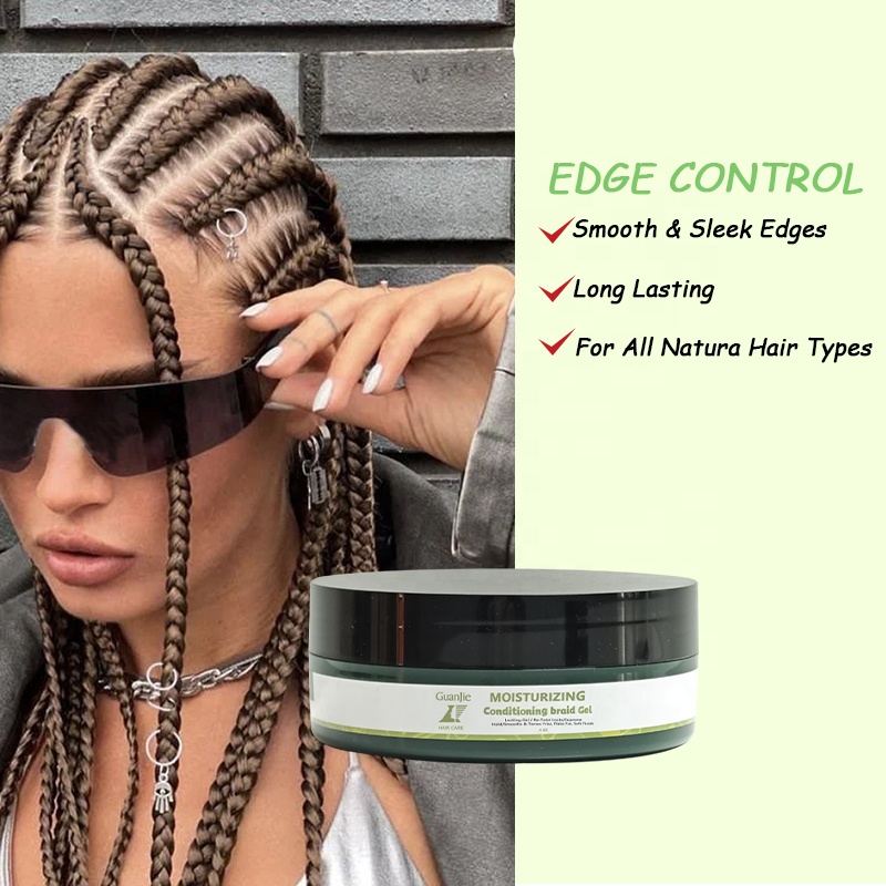 Fast Shipping Organic Edge Control Magic Gel for Braids Private Label Extreme Hold Gel