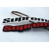 Buy cheap Embossed PVC Rubber Label Silicone Supreme T Shirt Label Flat Color Separation from wholesalers
