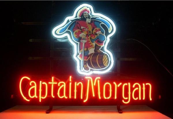 Buy cheap Hand Bended " Captain Morgan " Real Glass Neon Sign Beer Bar Light for Wedding Gift Bedroom Home Wall Decor Man Cave Gif from wholesalers