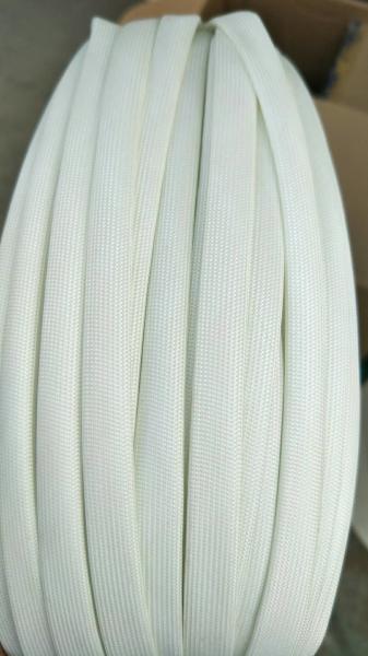 Buy cheap White Silicone Coated Fiberglass Sleeving Acid Resistance Not Sticky from wholesalers