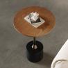 Buy cheap Satin Finish Wood Side Table With Metal Legs For Study Room from wholesalers