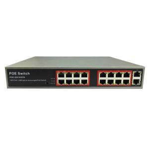 Buy cheap POE-S2016GFB (16FE+2GE) 16 Port 100Mbps IEEE802.3af/at PoE Switch 150W/300W product