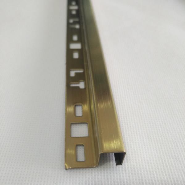 Rose Gold Black Silver Decor Stainless Steel Tile Trim For Bathroom Wall