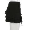 Buy cheap Small Quantity Clothing Manufacturer Women'S Sexy Denim Pleated Skirt D Buckle Zipper Irregular Skirt from wholesalers