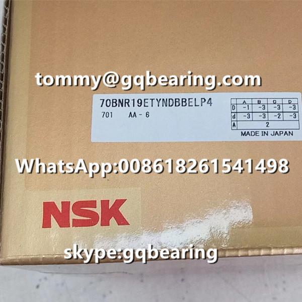 Gcr15 Steel Material Balls 18 degree Contact Angle NSK 70BNR19ETYNDBBELP4 Thrust Angular Contact Ball Bearing