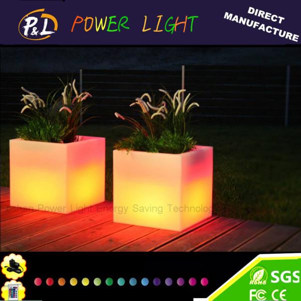 Buy cheap Waterproof LED Furniture Illuminated Plastic Garden Flowerpot from wholesalers
