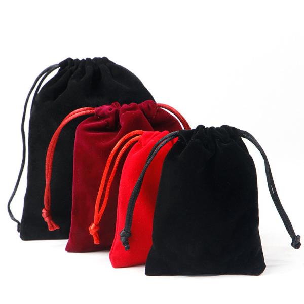 Buy cheap Multiple Size Smooth Drawstring Velvet Jewelry Bag for Luxury Jewelry Gift Packaging from wholesalers