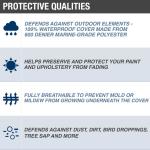 Marine Guard 600D Waterproof Boat Cover Heavy Duty Excellent UV Protection