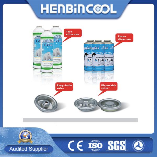 Colorless 99.99% R134A Refrigerant Empty 2 Piece Tinplate Can To Fill Refrigeran