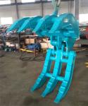 Wide Design Mechanical Grapple / Grab for Kobelco SK200 Excavator