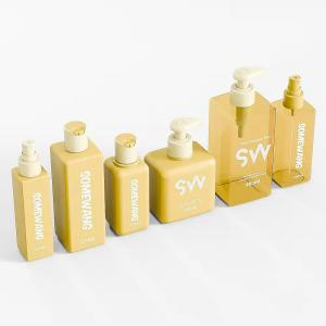 Buy cheap Yellow Square Plastic Bottles Leak Proof Empty Shampoo Bottles 100ml from wholesalers