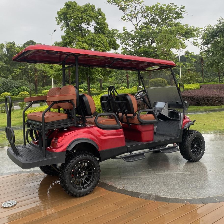 6 Person 6 Seater Electric Golf Cart 4 Wheel Disc Brake 10 Inch TFT IP66 CARplay Display