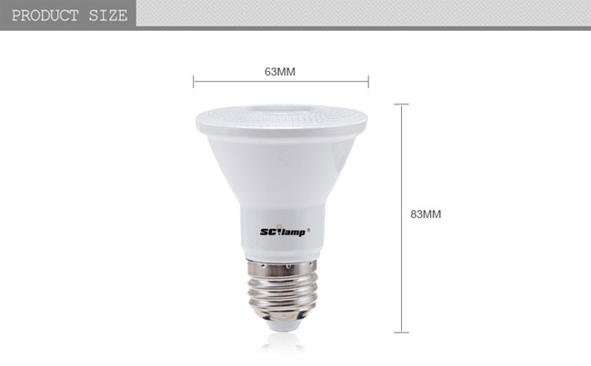 PAR20 E27 high CRI 7W LED par light