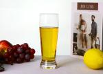 Clear Elongated Body 350ml Lead Free Crystal Beer Glasses For Restaurant