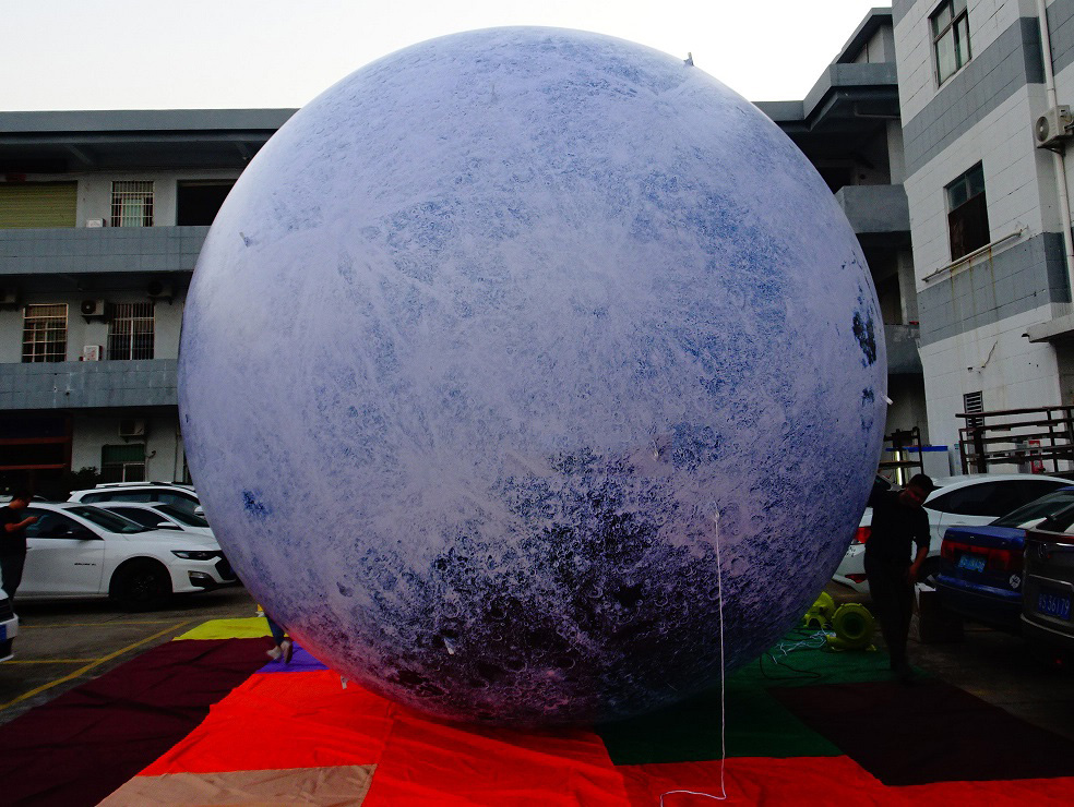 Factory Price Decoration Giant Advertising Inflatable Moon Model Large Inflatable Moon Balloon With Led Light