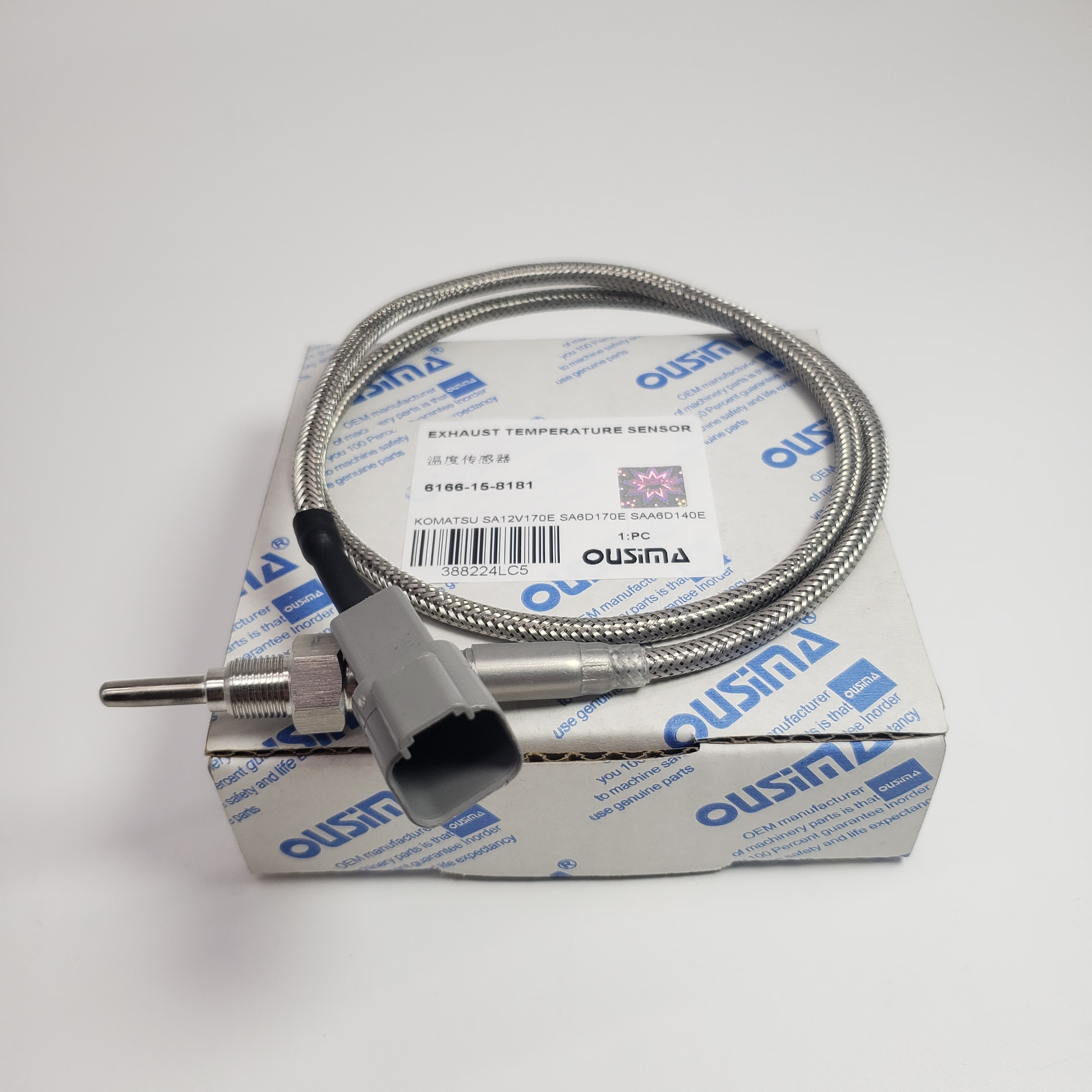 Exhaust Temperature Sensor 6166-15-8181 For KOMATSU SA6D170E SAA6D140E