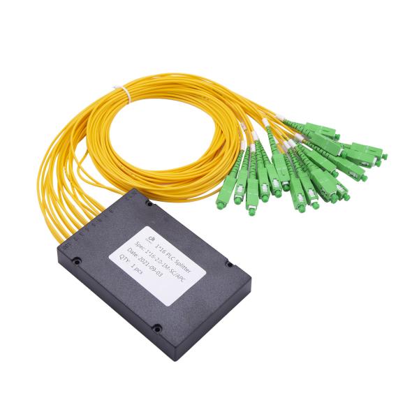 Buy cheap 1x16 ABS Box Optical Fiber Splitter , SC / APC Connector Fiber Optic PLC Splitter from wholesalers