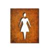 Buy cheap WC Symbols Corten Steel Wall Art Rusty Metal Toilet Wall Plate from wholesalers