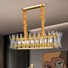 Buy cheap Luxury Kitchen Chandelier Modern Home Decor Hang Lamp Gold Rectangle ceiling light fixture(WH-CY-235) from wholesalers