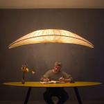 Minimalist Cloth Led Pendant Lights Designer Sailboat Ceiling Hanging Lamps(WH