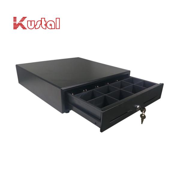 Buy cheap 410mm Black Classic Metal ABS Pos 12V RJ11 Heavy Duty Roller Cash Drawer from wholesalers