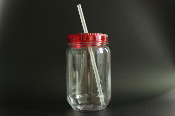 Buy cheap 650ml mason jar with straw/single wall tumbler/BPA FREE mug from wholesalers