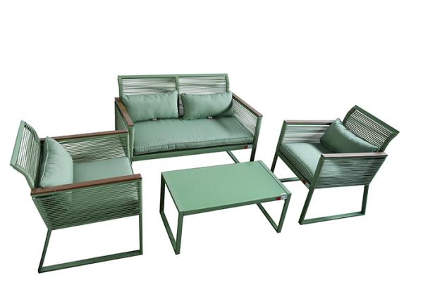 Buy cheap BSCI Approved 4 Piece Rattan Outdoor Furniture Set No Splintering from wholesalers