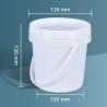 Buy cheap Round 1L Clear Plastic Bucket With Lid Suitable for Water and Food Grade from wholesalers