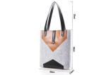 33*36 Cm Felt Leather Bag , Lightweight Easy Carrying Felt And Leather Bag
