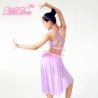 Buy cheap Back Straps Crossing Modern Dance Costumes High Low Skirt Antisymmestic Pleated Tunic Top from wholesalers