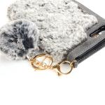 Flip Wallet Fur Leather Phone Case for iPhone 7Plus, For iPhone 8 Plus Fur