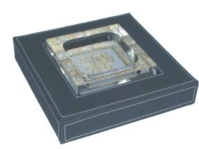 Buy cheap Beige Hotel Guest Room Accessories PU Leather Ashtray With Holder from wholesalers