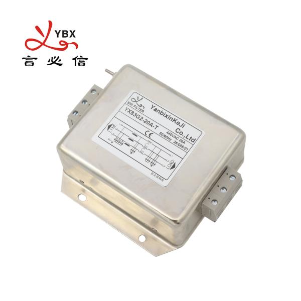 Buy cheap YX83 Terminal Block Connection EMI Filter 380V 20A Inverter Three Phase Filter from wholesalers