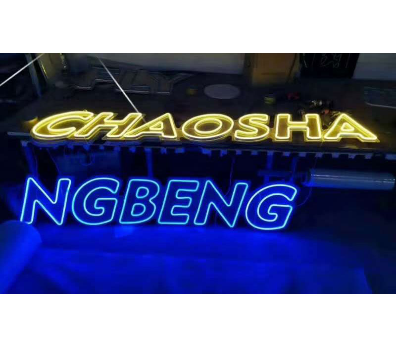His and Hers Bathroom Sign Neon Light Peace Sign Hand with 110-240 V Input Voltage