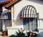 Ourtdoor Aluminum Manual Retractable Decorative Dome Window Awning