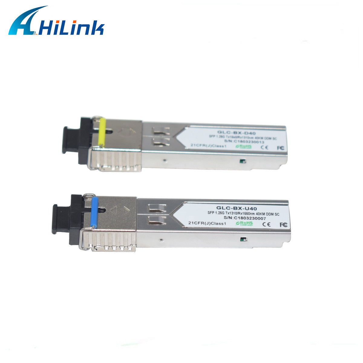 Hilink 1.25G SFP BIDI 40KM 1310/1490(1550nm) LC/SC Connector Fiber Optic Module