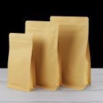 130 Mico Thickness Biodegradable Stand Up Pouches Paper Flat Bottom Bags