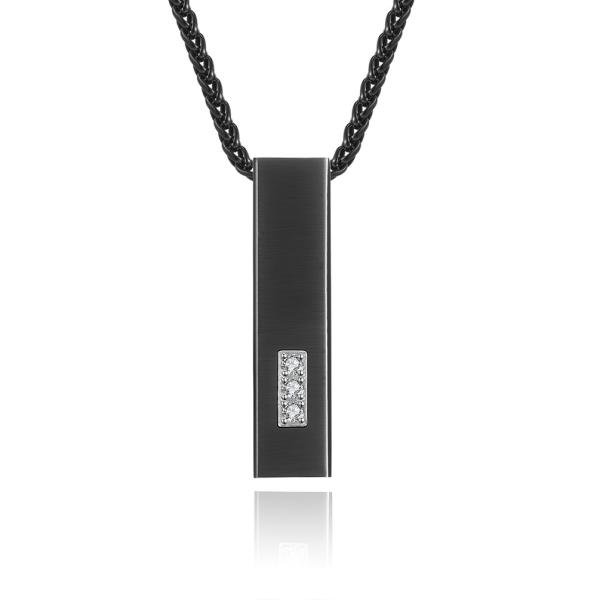 Buy cheap Fashion Jewelry Men's Cuboid Stainless Steel Necklace Stainless Steel Cross Pendant Chain Necklace for Men Women 22-24 Inches from wholesalers