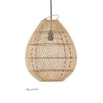 Rattan Retro Pendant Lights Hand-woven Hanging Basket Lamps for Dining Room
