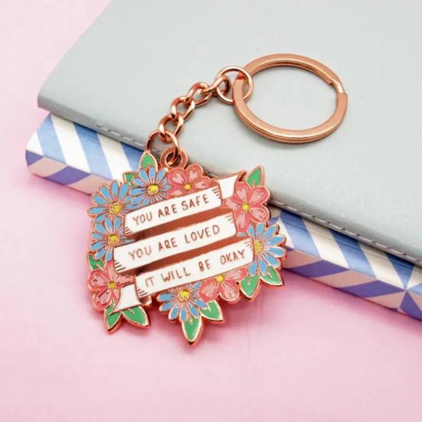 Buy cheap Pineapple Dogbone Alloy Round Metal Key Rings Die Casting OEM from wholesalers